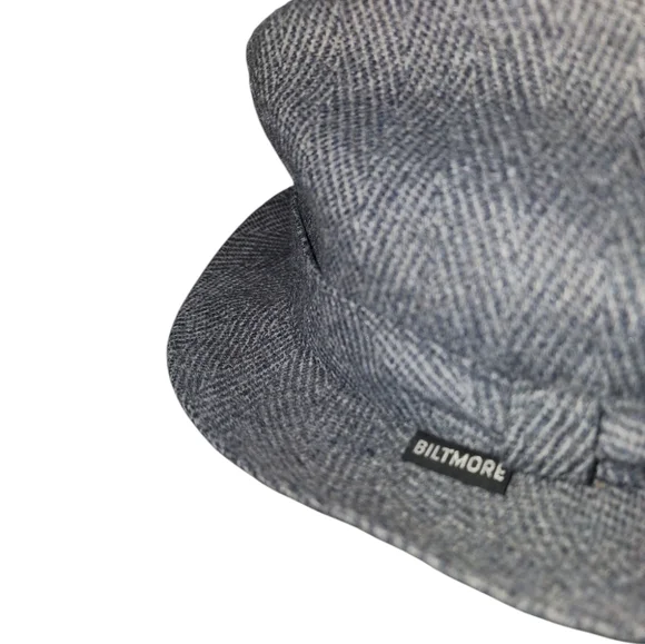 Biltmore Tweed Wool Blend Englishman Country City Boho Chevron Fedora Hat Men's - Picture 5 of 11